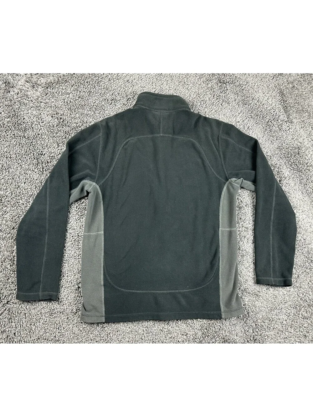 The North Face Polartec Fleece Jacket Mens Medium Full Zip Black Grey